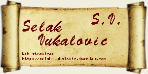 Selak Vukalović vizit kartica